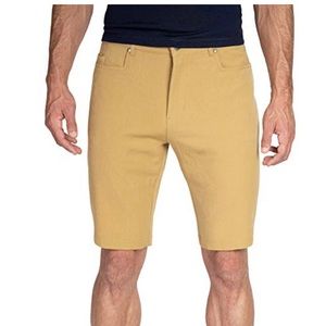 Woolly Merino Wool Stretch Blend Performance Shorts  Khaki SZ 34”